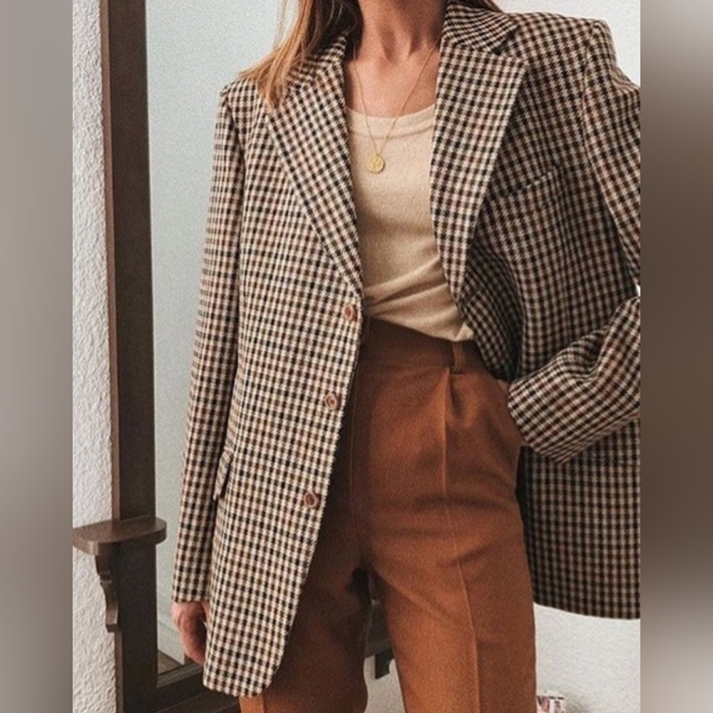 Pierre Cardin Paris Wool Houndstooth Blazer